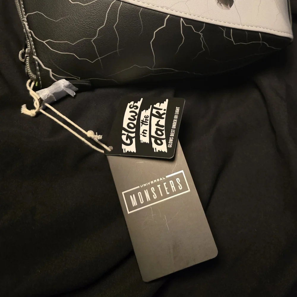 Loungefly Black and White Zombie Silhouette Satchel - Picture 4 of 6